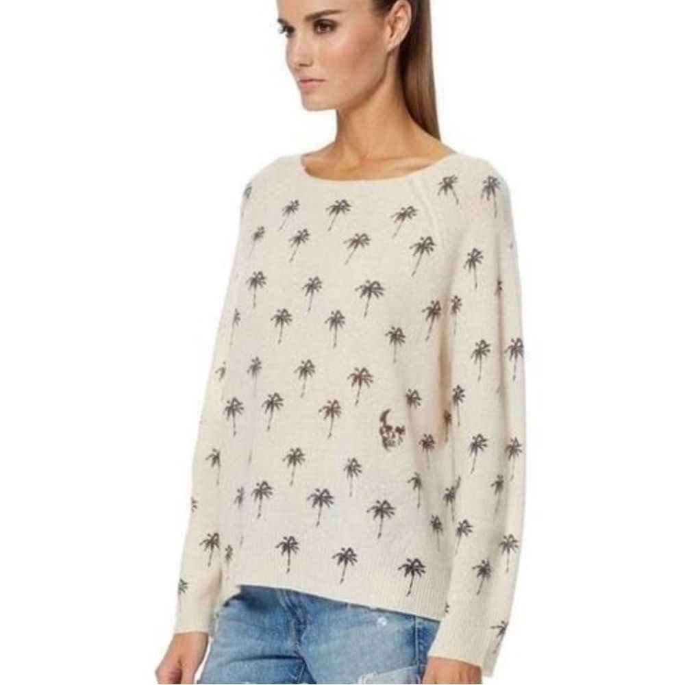 Skull Cashmere Zane Palm 100% Cashmere Sweater size M - Picture 2 of 11